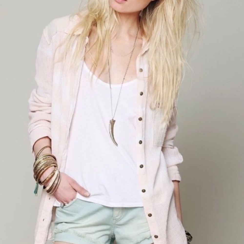 - Free People gauze white jacket light weight Xs